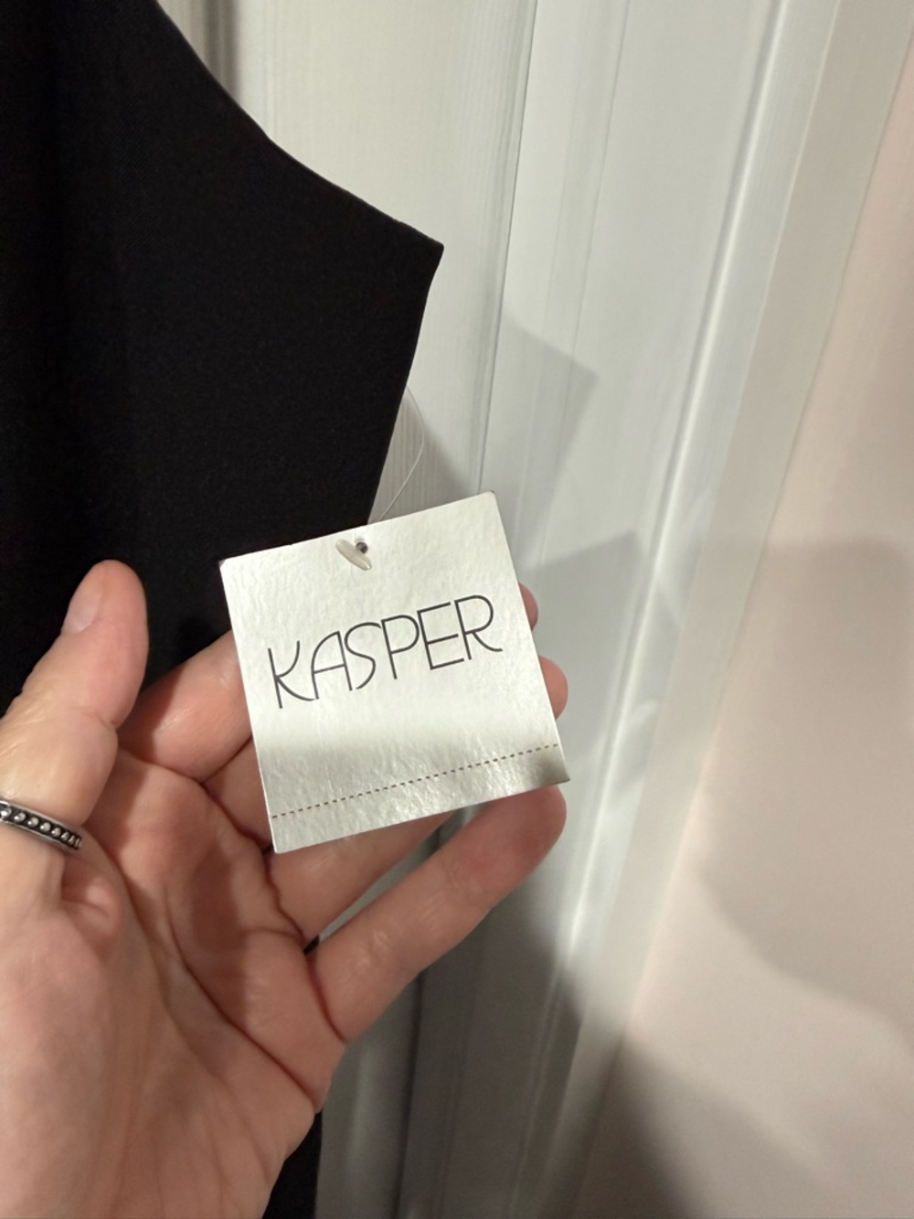 NWT Kasper Classic Black Sheath Dress - Picture 4 of 8